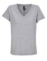 Dames T-Shirt Sols V-Neck Regent Grey Melange